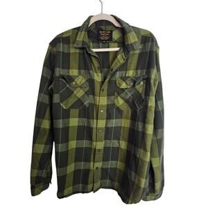 Burton Shirt Button Down Shirt Men M Green Plaid Shirt Men Flannel Shirt Men